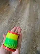 Círculo del arco iris para niños, de desarrollo temprano Juguetes Divertidos, educativo, plegable, bobina de resorte de plástico, juguetes mágicos creativos, 1 Uds.