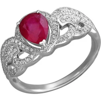 

Esthete ring with Ruby and cubic zirconia