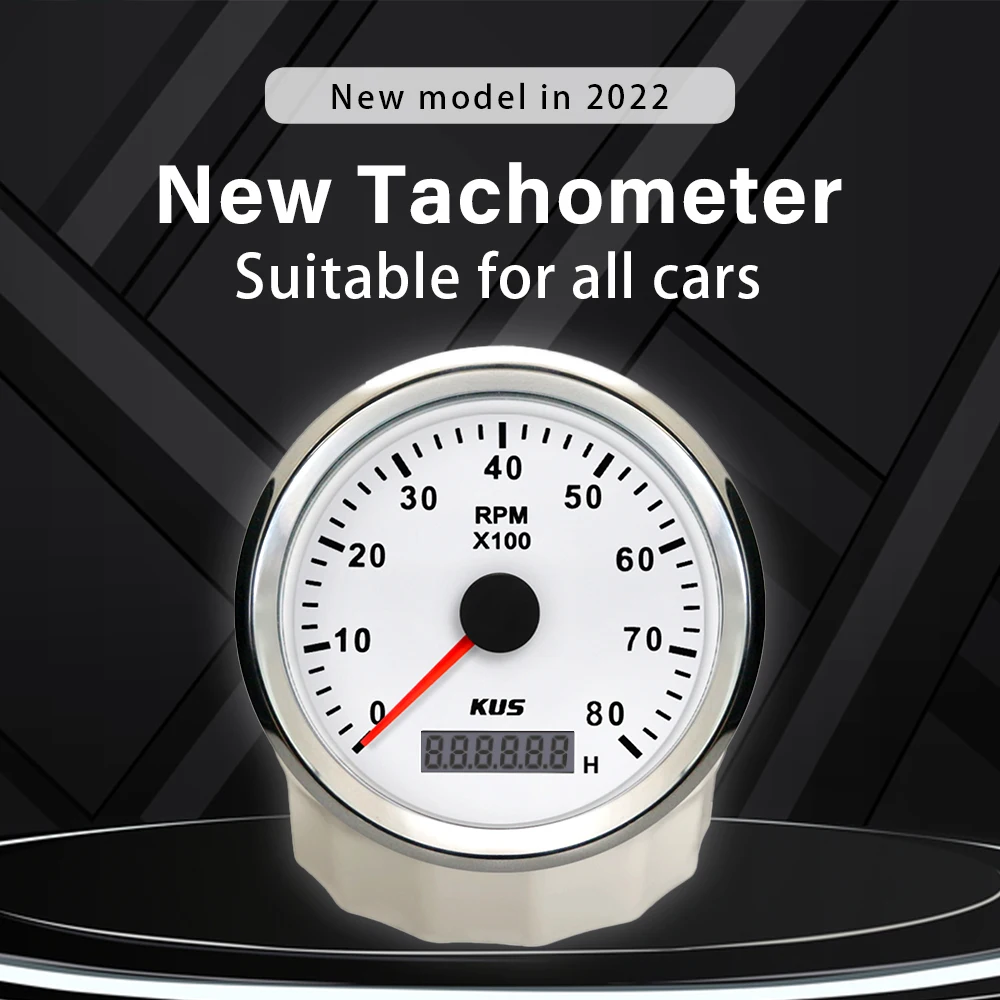 Kus Universal 85mm Auto Tachometer Rev Counter 3000rpm Meter 12v