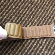 Correa de enlace de cuero para Apple watch, banda de 44mm, 40mm, 38mm, 42mm, pulsera de bucle magnético original, iWatch seires 3, 5, 4, 6 SE