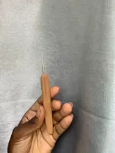 Agujas de ganchillo para cabello trenzado Jumbo y trenzas de ganchillo, 1 unidad, 15Cm, Color rosa y limón, de plástico para tejer