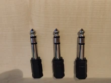 Adaptador de conector Jack de 3,5mm a 6,35mm para auriculares estéreo, convertidor de 6,3mm para auriculares, adaptador para auriculares y micrófono con cabeza de Audio