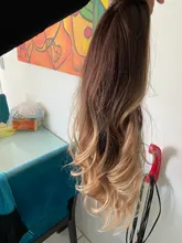 EASIHAIR-pelucas onduladas de cuerpo largo para mujer cabello sintético degradado, negro, marrón, Rubio, Cosplay, parte media Natural, resistente al calor