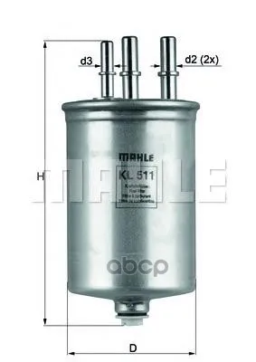 Фильтр Топливный Ford: Tourneo Connect 02- Mahle/Knecht арт. KL511