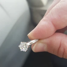 Anillos De Compromiso personalizados para mujer, anillos de circonia cúbica de Plata de Ley 925 para mujer, joyería de boda exquisita (RI103758)