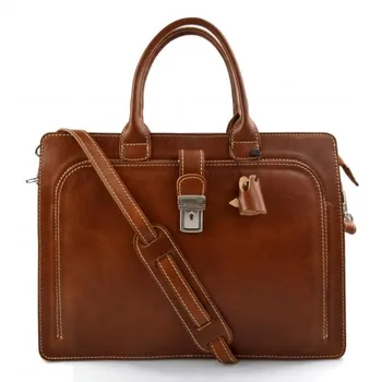 

Leather briefcase office document bag business bag executive VIP briefcase honey