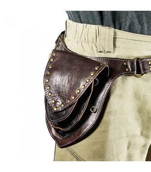 

Handmade Triangular Fanny Pack - 100% Leather - 3 Pockets