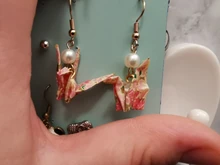 DoreenBeads-pendientes de tuerca de Zephyr para mujer, colgante de grúa romántica roja, joyería para mujer, accesorios, dijes de regalo de cumpleaños