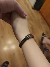 Pulsera de cuero trenzado personalizable para hombre, brazalete de cuero trenzado, regalo inspirador