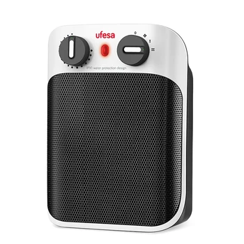 

Ufesa CC1800IP - Calefactor Cerámico Vertical 1800W, con Protección IP21, Sistema Seguridad Antivuelco, 3 Modos