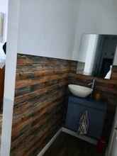 Wallpaper Removable Plank Peel-And-Stick Wood-Grain Vinyl Faux Self-Adhesive Retro Restaur