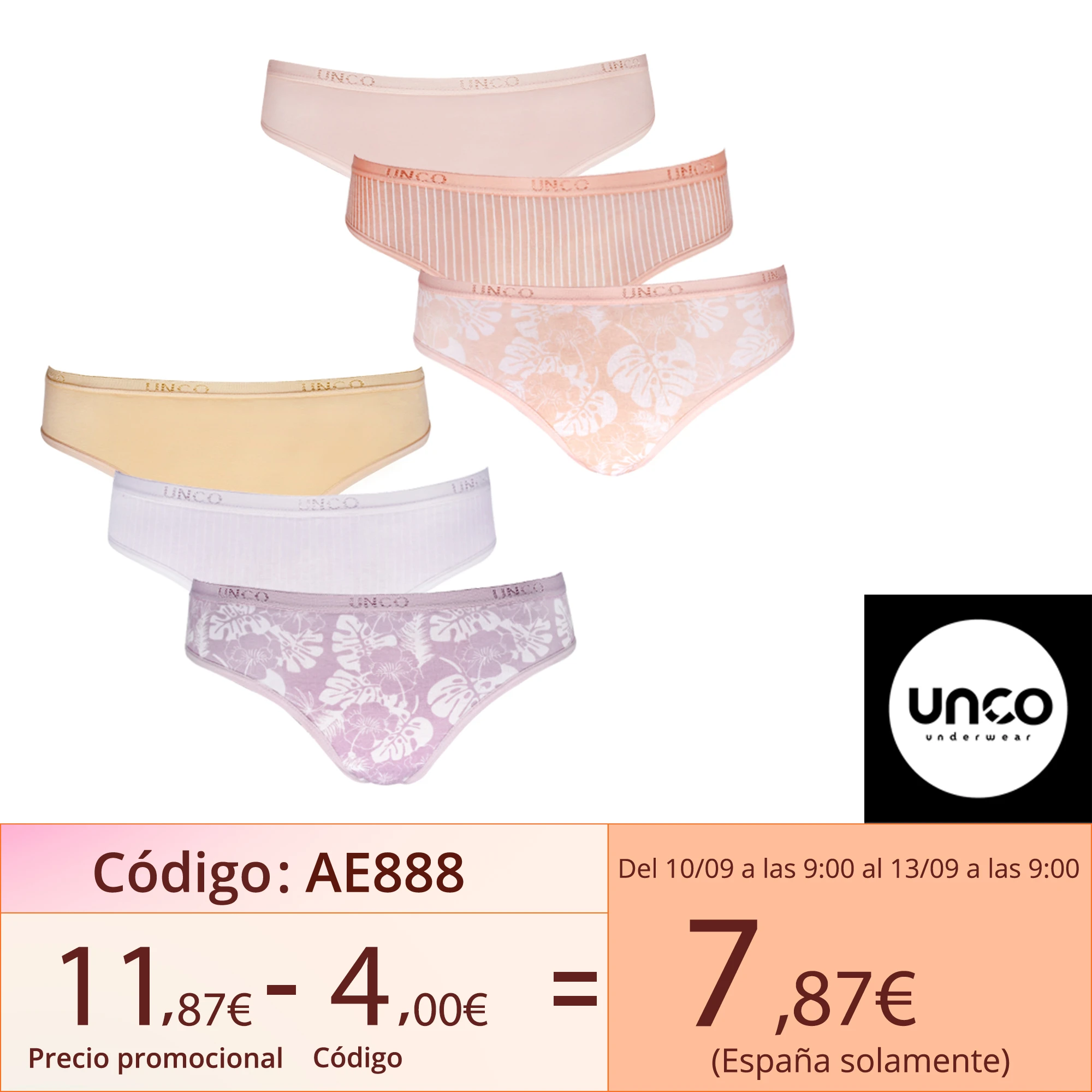 UNCO Bragas Mujer Algodón Pack de 6, Ropa Interior Señora Brasileña Bikini,  Braguita Estilo Sexy y Cómoda|Bragas para mujer| - AliExpress