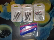 Brocas de cerámica de diamante para uñas, fresadora rotativa para máquina de manicura y pedicura, taladro eléctrico y accesorio, 6 uds.