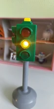 Miniseñal de tráfico con sonido LED para niños y niñas, bloques de luz de carretera con sonido LED, rompecabezas educativo de seguridad para niños, juguetes de tráfico, regalos