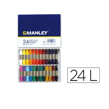 

Caja 24 cera blanda de Colores Manley Multicolor