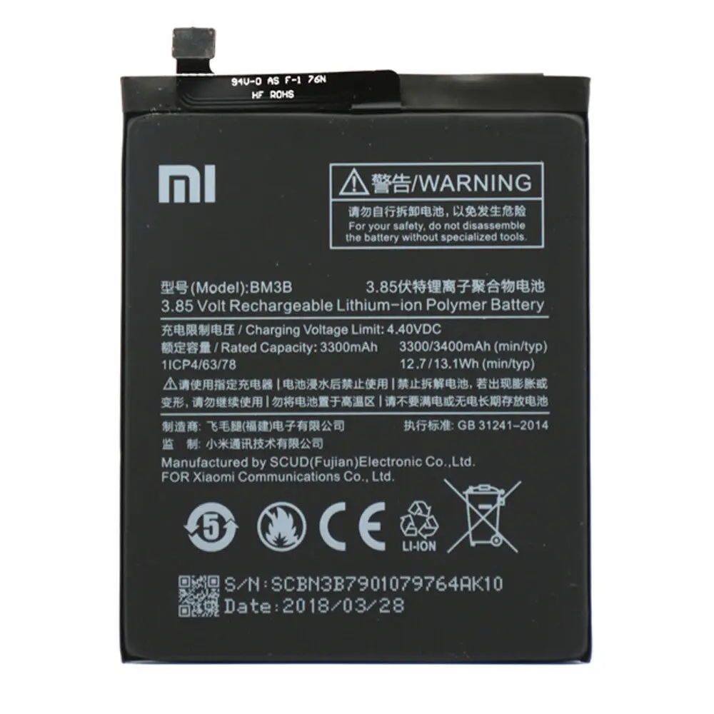 Высококачественный аккумулятор Xiaomi Mi Mix 2 BM3B 3400 мАч. | Мобильные телефоны и