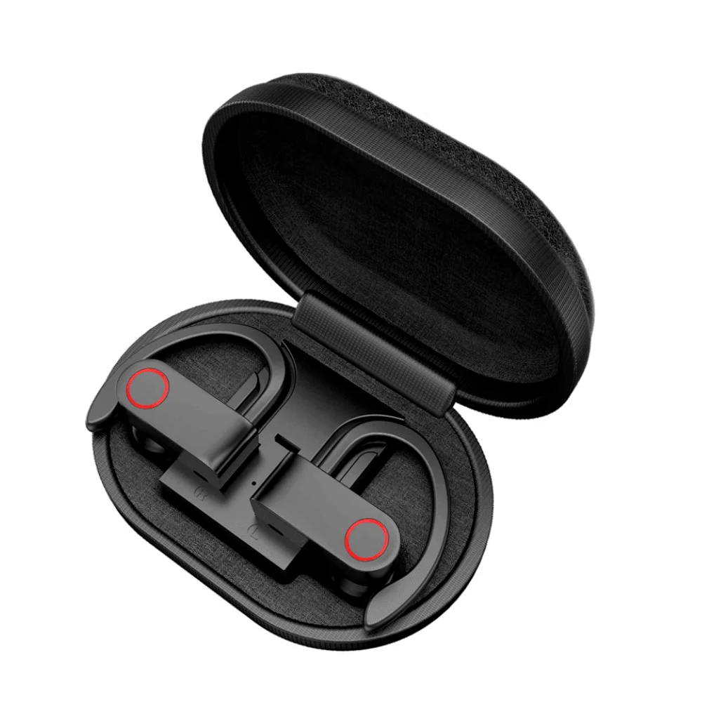 【2019 Nuevo Versión】 Auriculares Inalambricos Bluetooth 5.0 18H Autonomía,Auriculares con Micrófonos Dual para iOS Android Sport Auriculares Bluetooth Deportivos IPX5 Impermeable 