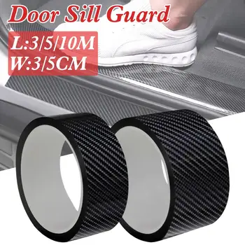 

Nano Carbon Fiber Car Sticker DIY Paste Protector Strip Auto Door Sill Side Mirror Anti Scratch Tape Waterproof Protection Film