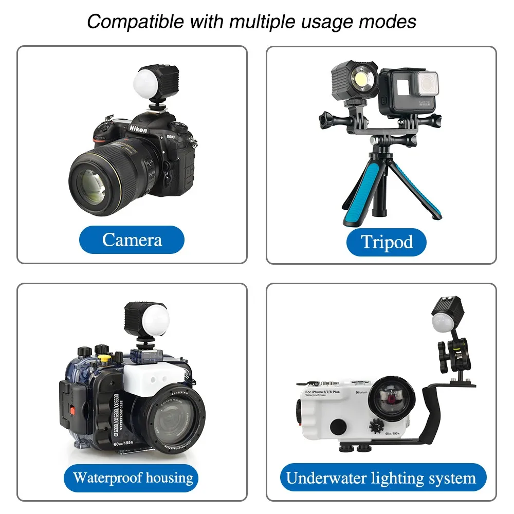  Seafrogs SL-19 Underwater Camera Flash 60m Waterproof Diving LED Video Fill light 2000LM for Gopro  - 4000311383971