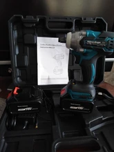 Impact-Wrench Lithium-Ion-Battery Cordless Electric Rechargeable 18V with Two-18v-4.0ah