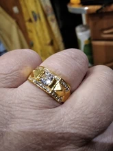 Anillos CC para mujeres y hombres, conjunto de anillo de circonia cúbica, Color amarillo y dorado, accesorios de compromiso de boda CC2095