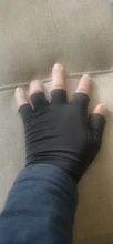 Guantes de compresión para artritis, 1 par, resistentes para el dolor articular, terapia con dedos abiertos, tratamiento de compresión