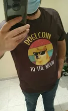 Criptomoneda Bitcoin arte Dogecoin a la luna clásico T camisa Vintage de algodón hombres Tops Harajuku de cuello redondo Camiseta
