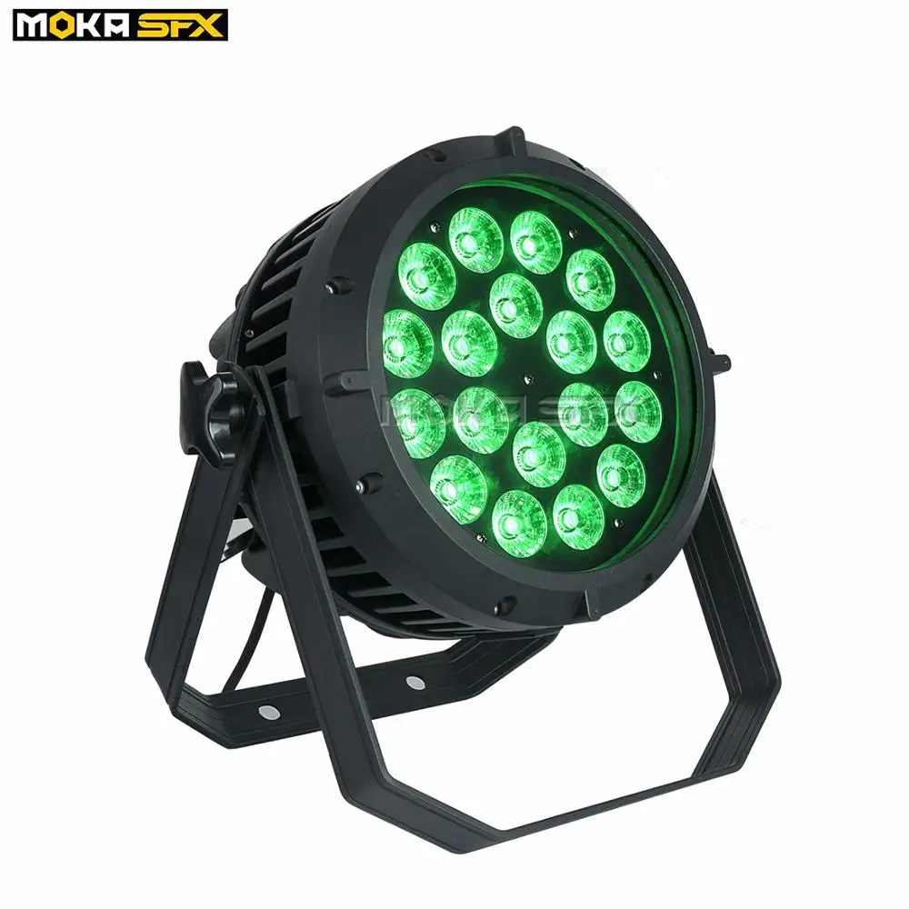 18*18W Waterproof Par Light with Flight Case RGBWA+UV DMX DJ Light for Wedding Disco Party DMX Control Stage Lighting Effect