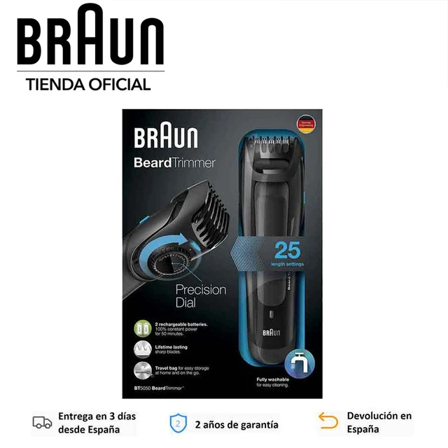 Braun BT5050, beard trimmer, precision cutting, 25 length adjustments, Autonomy up to 50 min, Beard AliExpress