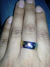 Anillo con huella de perro gato para hombre y mujer, joyería con arcoíris de acero inoxidable de 8mm de ancho, joyería de Animal de Mascota, regalo para amantes