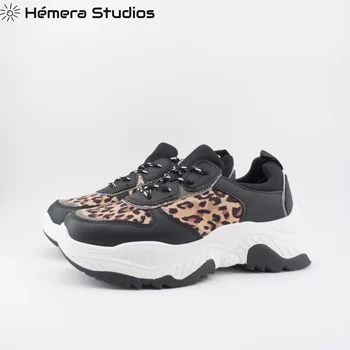 

Slippers female with cords Super light and comfortable sneakers fashion platform sneakers with stamping animal