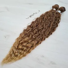 Ídolo de moda suelta el pelo de la onda profunda mechones extensiones de cabello Ombre mechones 28-32 pulgadas 120g Super largo pelo sintético del pelo rizado del pelo de la onda