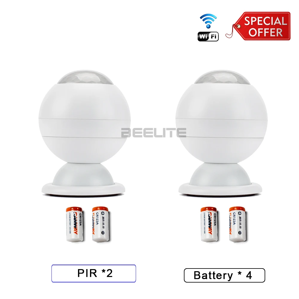 Beelite WiFi Human Movement Sensor Motion PIR Sensor Wireless Body Movement Detection Home Anti-Thief Security Tuya APP emergency alarm for elderly Alarms & Sensors