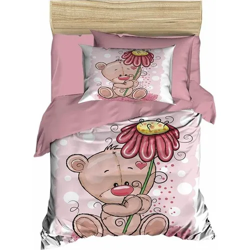 Dowry Wonderland Digital Printed 3D Baby Duvet cover set Flower Bear Powder