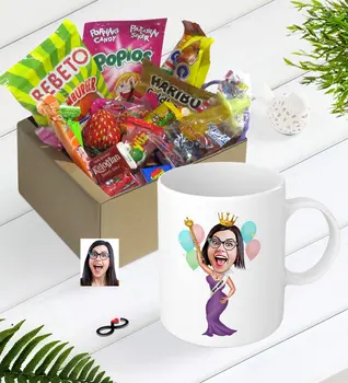

Personalized Miss World Caricature Of Nostalgic Lezzetler Mug set