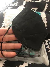 Mascarilla FFP2 KN95 para adultos, máscara negra cara con 5 capas de filtro, transpirable, antipolvo, sin grafeno, 50-200 Uds.