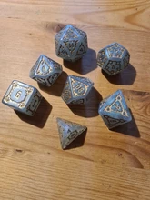 Dice-Set Pathfinder Rpg MTG DND Giant Green 25mm 7pcs with Bag D--D for 