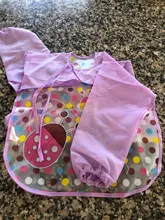 Baberos impermeables de manga larga para bebé, Baberos de dibujos animados para niño y niña, delantal de alimentación impermeable de manga larga