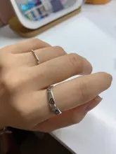 XIYANIKE-Anillo de plata de primera ley con cadena fina para mujer, sortija, plata esterlina 925, estilo coreano, ancho, hecho a mano