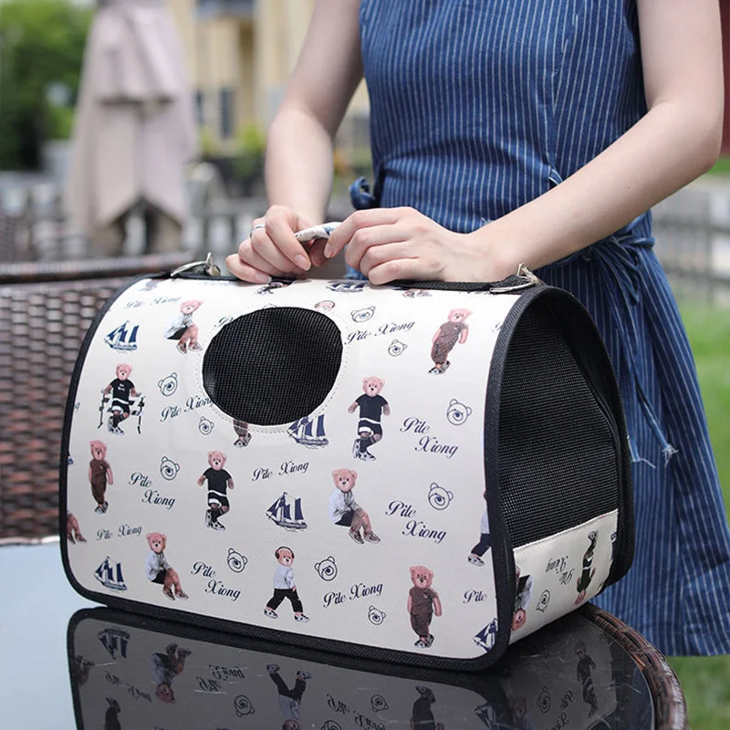 Title 4, Breathable Pet Dog Carrier for Small Dogs Folda...