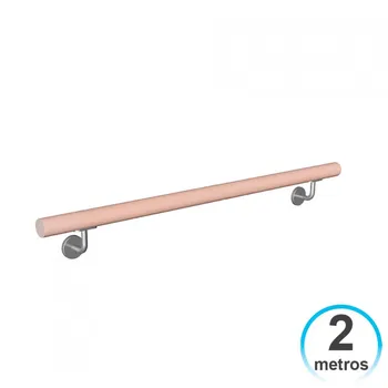 

Handrail handrail 2 meters beech wood with 2 ladder brackets 7hSevenOn Deco