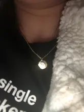 Pendant Necklace Jewelry Engraved Initial Letters Gold-Color Minimalistic Cute Woman