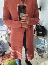 Cárdigan de punto largo y grueso para mujer, suéter de manga larga, cárdigan informal, ropa de calle, suéter de punto abierto, Invierno