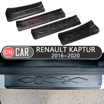 

Door sills cover plate for Renault Kaptur 2016~2020 scuff plate guard protector sticker car styling decoration protection