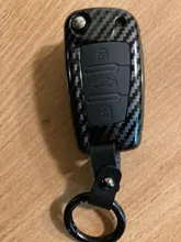 ABS Carbon fiber Silicone Car Key Cover Protector Case For Audi A3 A4 A5 C5 C6 8L 8P