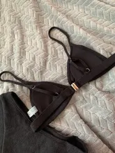 S-XL-Bikini de cintura alta para mujer, traje de baño femenino de tela especial, conjunto de Bikini de dos piezas acanalado, ropa de baño V2328