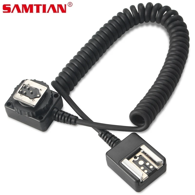 SAMTIAN cable de extensión de cámara TTL, 1M, de Flash para accesorio de linterna|Accesorios para estudio fotográfico| - AliExpress