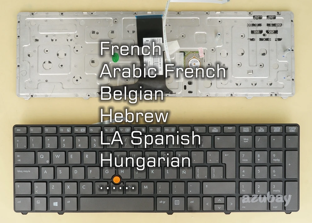Teclado ar fr Belgo Hebraico la Espanhol Teclado Húngue para hp Elitebook 8760w 8770w 638514 701977 701454 Dw1 Bb1 652553 161 A41