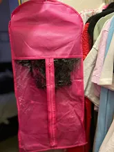 Bolsa de pelo negro Rosa Alileader con soporte de almacenamiento de peluca para pelucas, accesorios de peluca transparentes no tejidas, bolsa de almacenamiento para pelucas