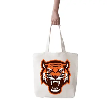 

Angemiel Bag Large Offensive Tiger Picture Shopping Beach Tote Bag